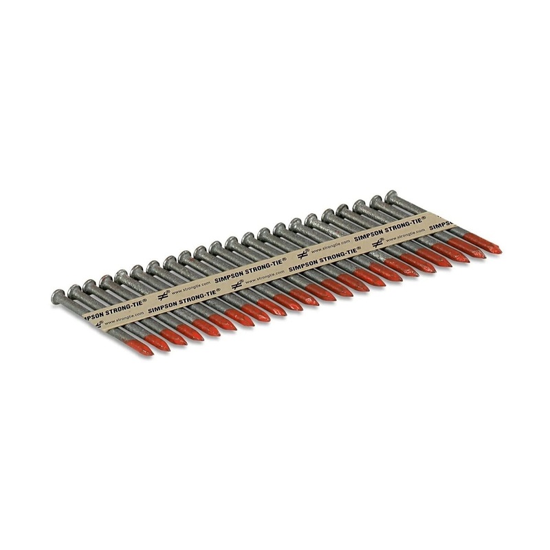 Simpson N16HDGPT500 Strong-Tie 33 Degree SCN Smooth-Shank Connector Nail 2-1/2 x .162 HDG (500 Qty)