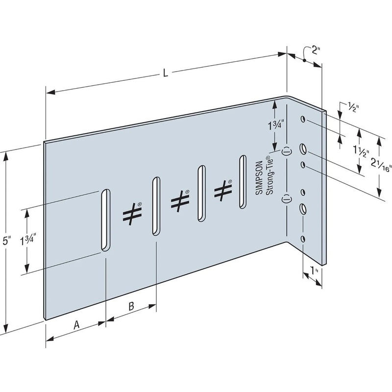 Simpson SC82-5/118-KT25 Strong-Tie Bypass Framing Slide-Clip Connector for Cold-Formed Steel Construction (25 Pack)
