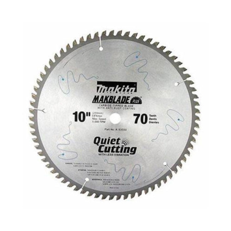 Makita a-93550 10 70 Tooth Carbide Tipped Quiet Cut Miter Saw Blade
