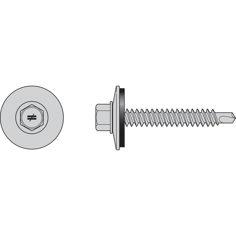 Simpson S12200HOC Strong-Tie Self-Drilling Hex-Washer-Head Screw with EPDM Sealing Washer