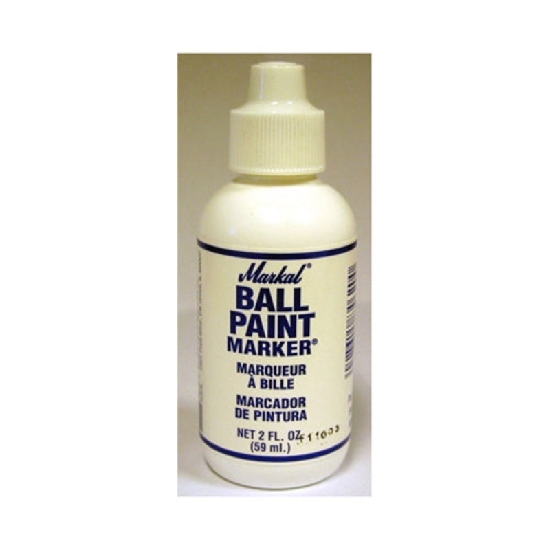 Markall 84620 White Ball Paint Marker – Metal Tip, Plastic Bottle
