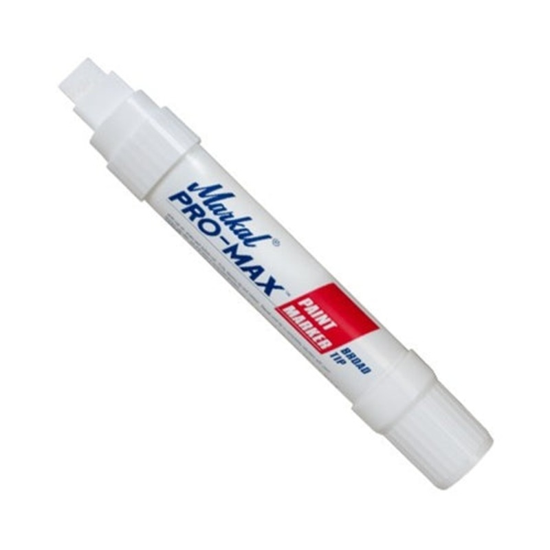 Markall 90900 White Pro-Max Paint Marker – Jumbo, Chisel Tip