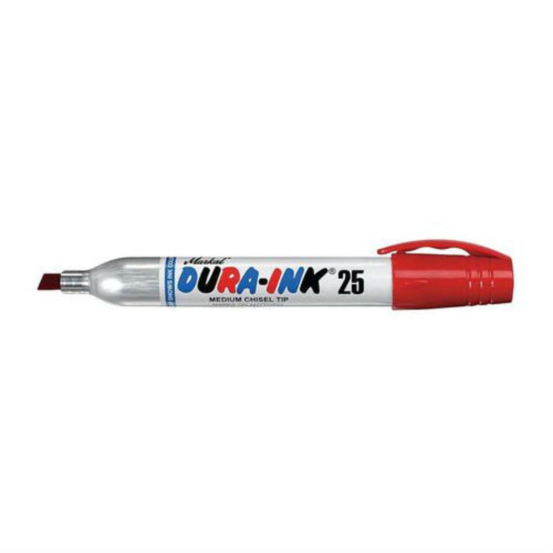 Markall 96222 Red Dura-Ink #25 Medium Chisel Tip Marker