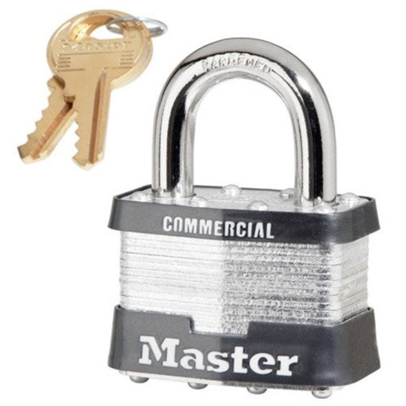 MasterLock 5KAA549 #5 2 Wide Laminated Steel Pin Tumbler Padlock, Keyed Alike