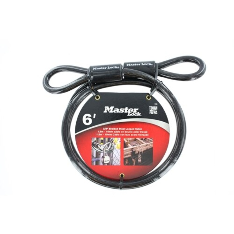 MasterLock 78DPF 6′ x 3/8 Diameter Looped End Cable