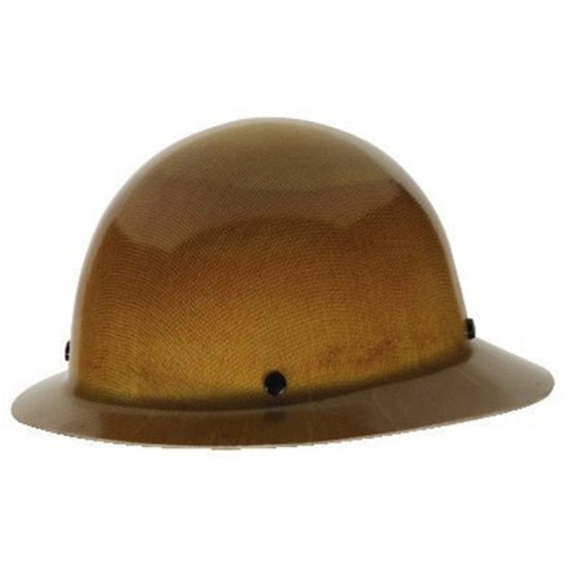 MSA 475407 Medium Skullgard Tan Full Brim Hard Hat w/Ratchet Suspension (ADJ 6-12  8)