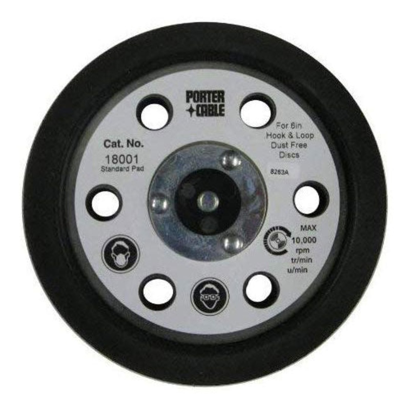 Porter Cable 18001 6, 6 Hole Hook And Loop Replacement Pad For 97366