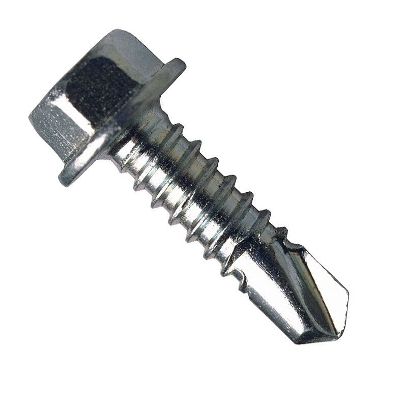 Primesource HWD12300 Zinc HWH Self-Drilling Screw, 12 x 3, Box