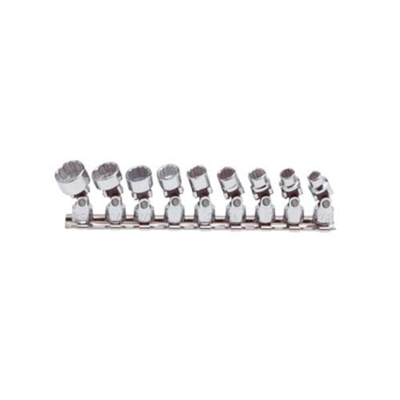 Proto J47107 9 Piece 12 Point 1/4 Drive Universal Socket Set