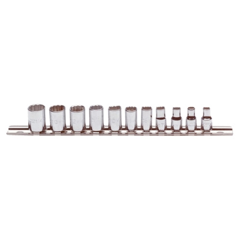 Proto J47201 1/4 Drive 11 Pc. Metric Socket Set – 12 Point
