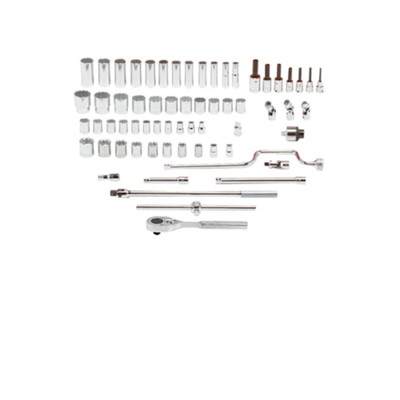 Proto J54132 1/2 Drive 65 Pc. Socket Set Tools Only – 12 Point