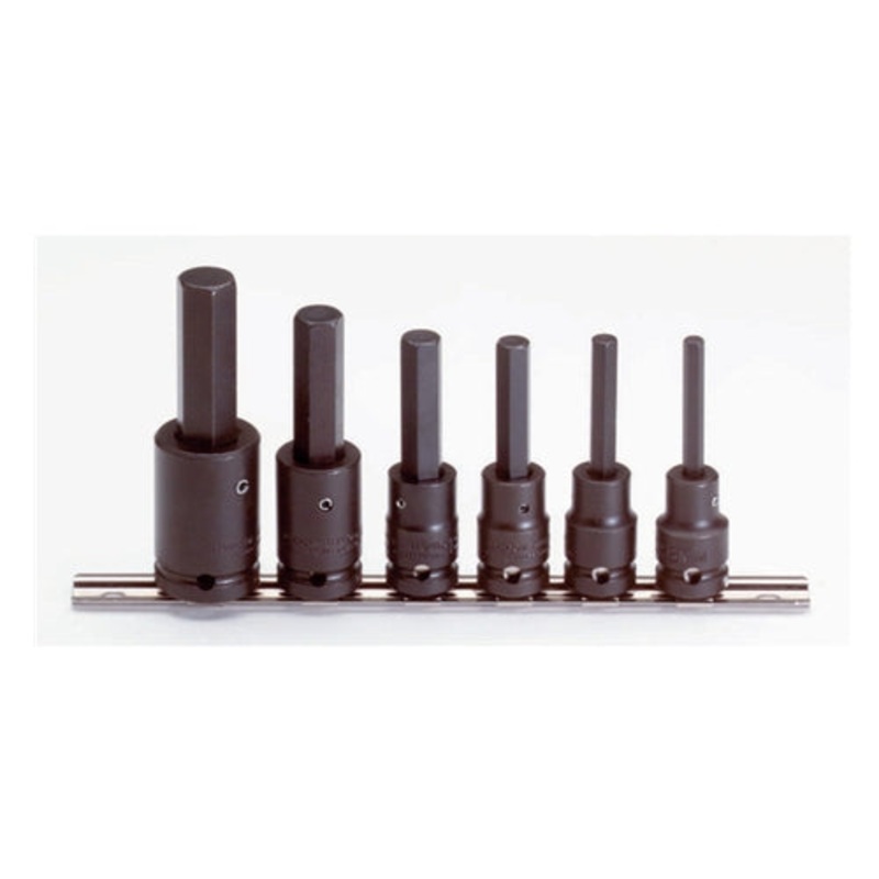 Proto J74252 1/2 Drive 6 Piece Metric Hex Bit Impact Socket Set