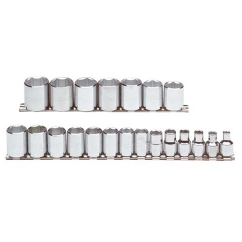 Proto J52211 21-Pieces 3/8 Drive Metric Chrome Socket Set