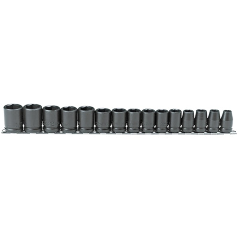 Proto J74204 1/2 Drive 15 Pc. Metric Socket Set – 6 Point