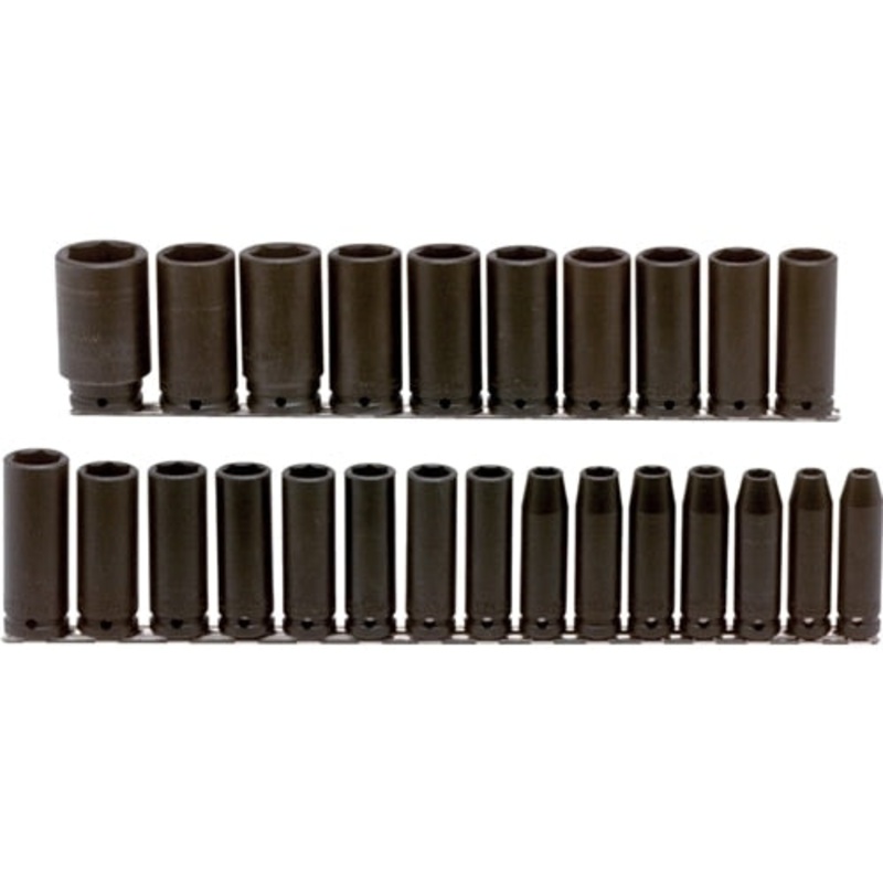 Proto J74216 1/2 DRIVE 25 PIECE METRIC DEEP IMPACT SOCKET SET – 6 POINT