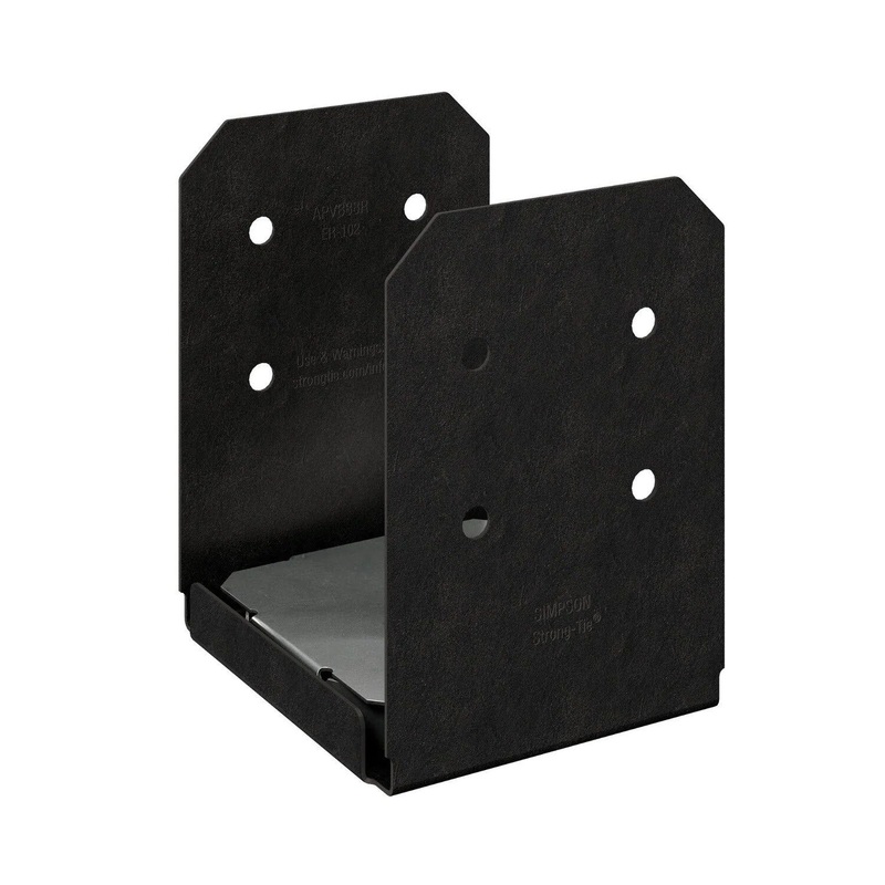 Simpson APVB88R Strong-Tie Outdoor Accents Avant Collection ZMAX Black Powder-Coated Post Base for 8×8 Rough