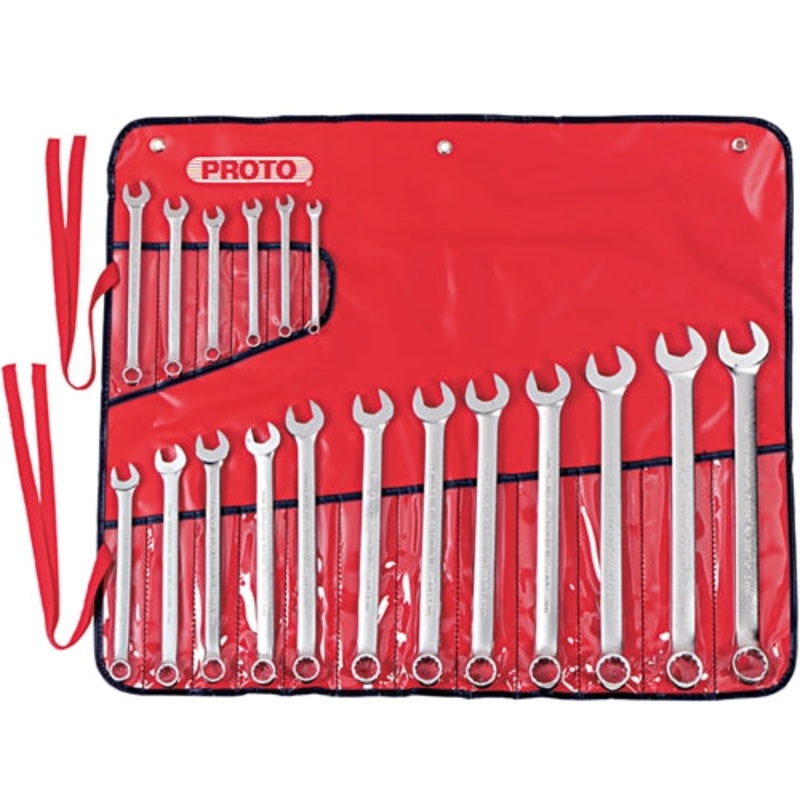 Proto J1200R-MASD 18 Pc. Metric Combination ASD Wrench Set – 12 Point