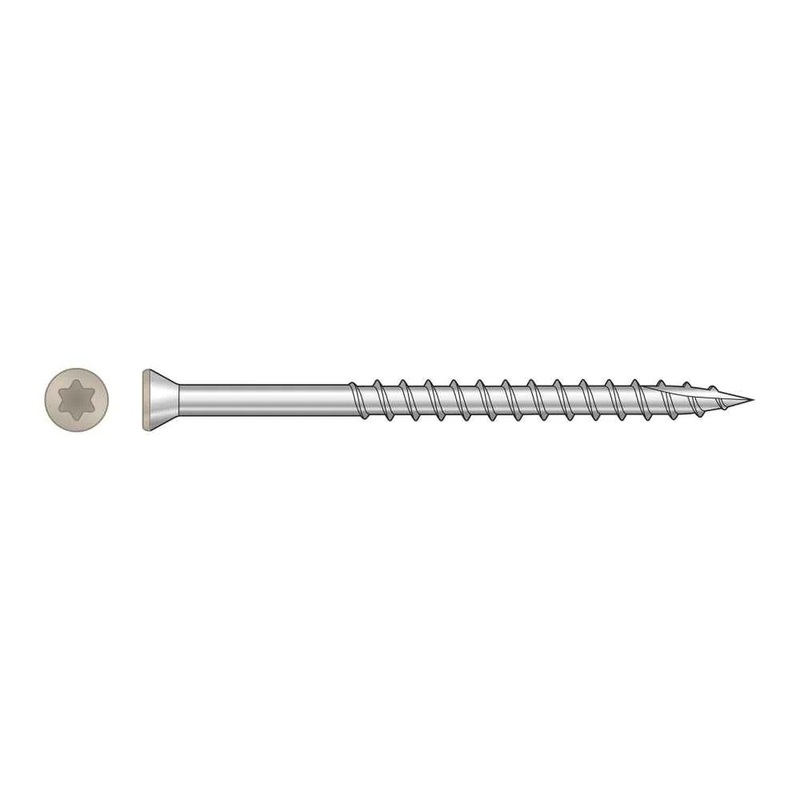 Simpson S07225FTBTN Strong-Tie Trim-Head Screw, 6-Lobe Drive #7 x 2-1/4 T15 Type 305, Tan (1750 Pack)