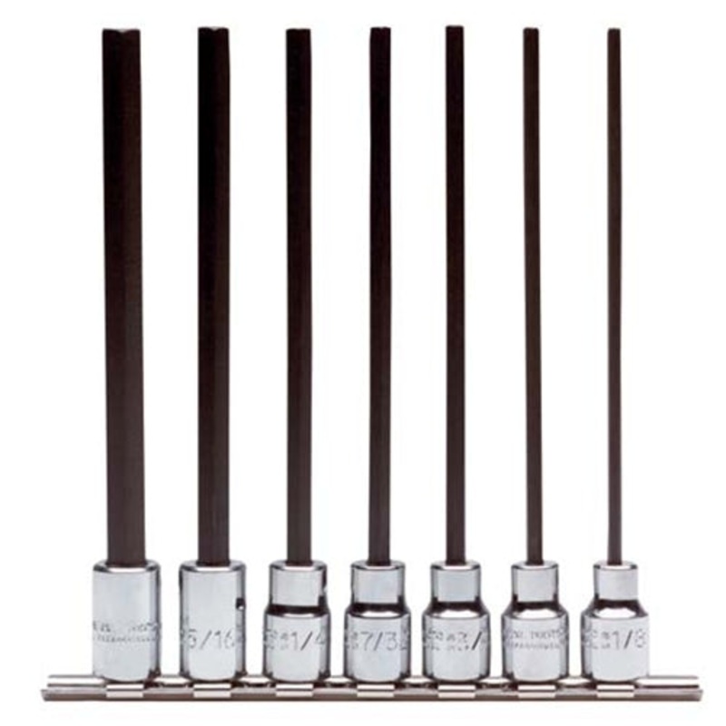 Proto J4990-7XL 3/8 Drive 7 Piece Extra Long Hex Bit Set