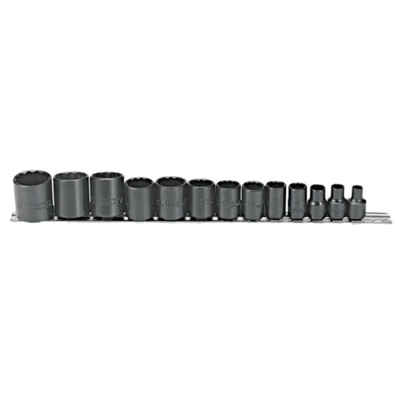 Proto J52304 3/8 Drive 13 Pc. ProtoBlack Socket Set – 12 Point