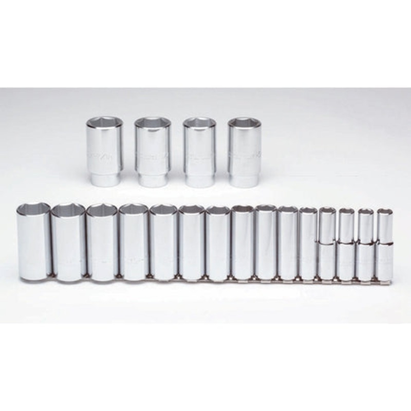 Proto J54101 1/2 Drive 19 Pc. Deep Socket Set – 6 Point