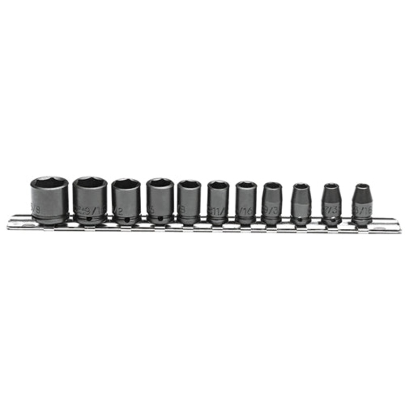 Proto J69106 1/4 DRIVE 11 PIECE IMPACT SOCKET SET – 6 POINT