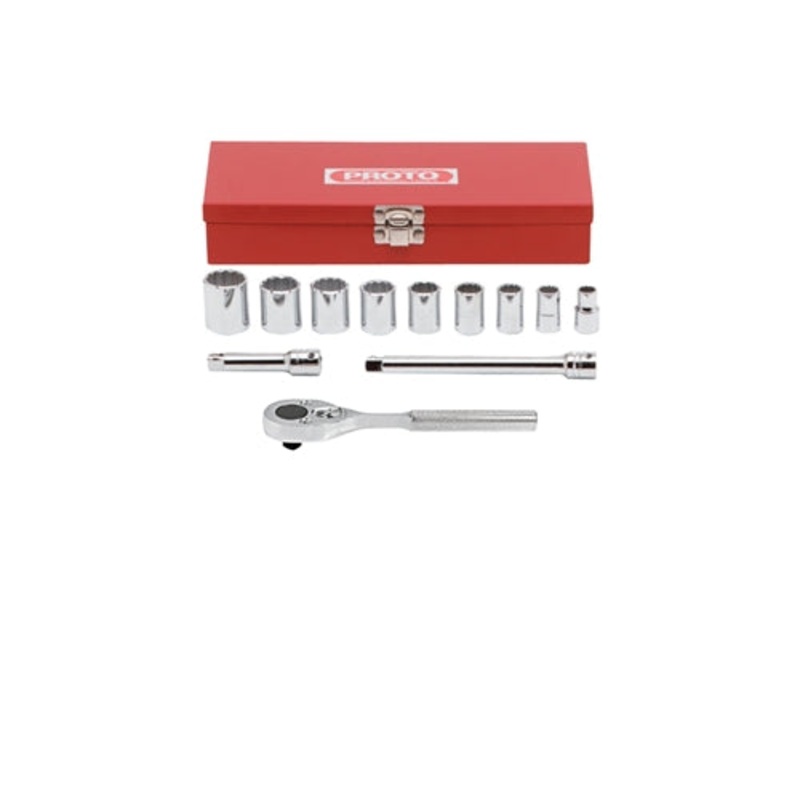 Proto  J52130 3/8 Drive 12 Piece Socket Set – 12 Point