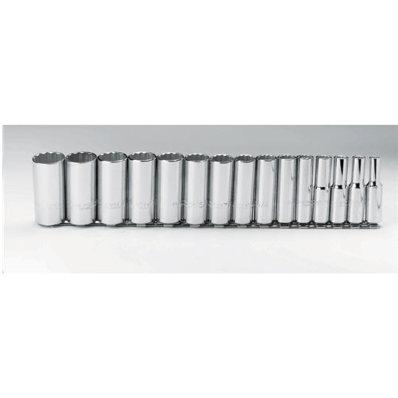 Proto J54107 1/2 Drive 15 Pc. Deep Socket Set – 12 Point