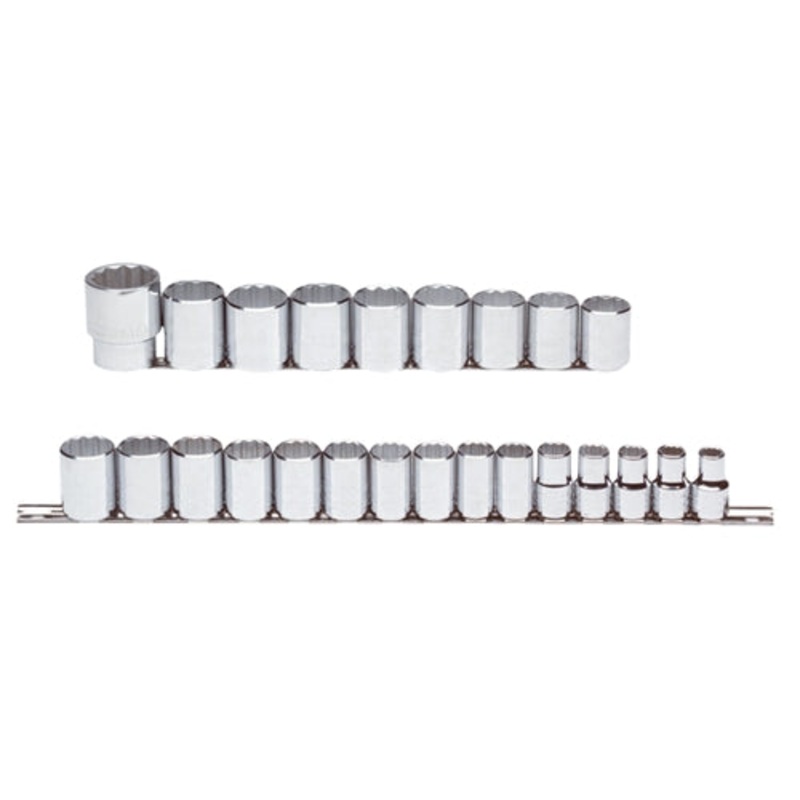 Proto J54211 1/2 Drive 24 Pc. Metric Socket Set – 12 Point