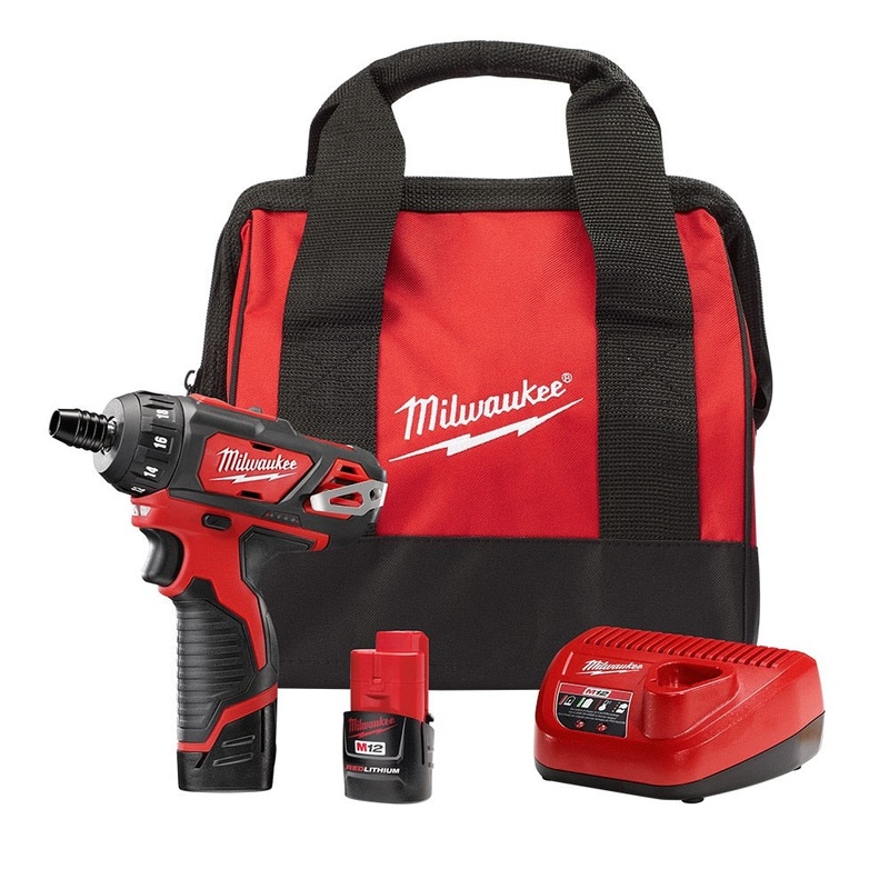 Milwaukee 2406-22 M12 1/4 Hex 2 Spd Screwdriver Kit