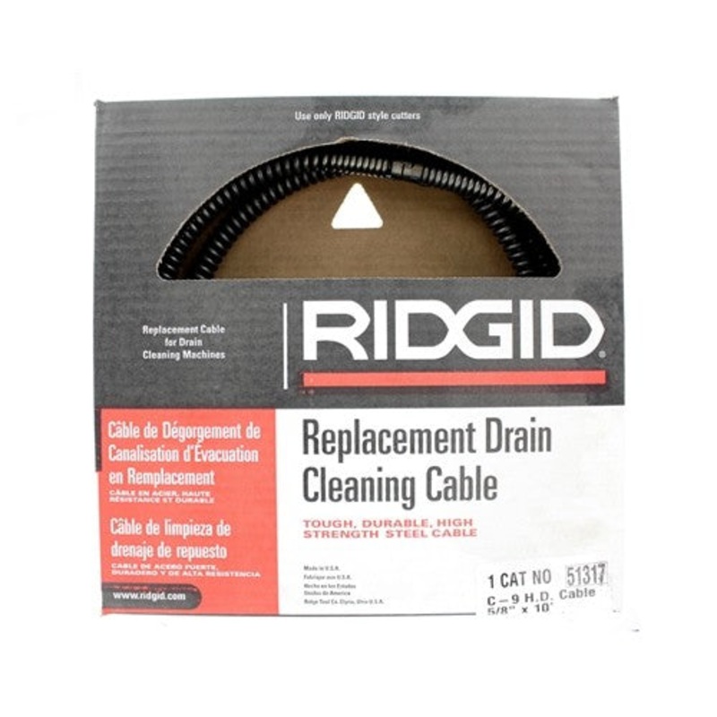 Ridgid 51317 5/8 x 10′ Heavy-Duty Wind Sectional Cable
