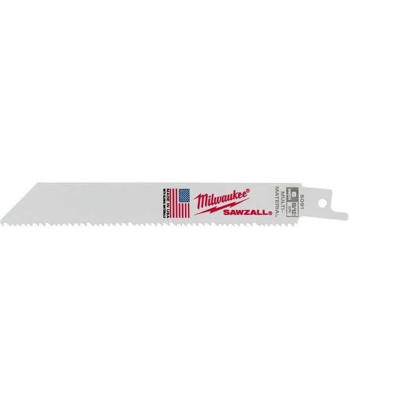 Milwaukee 48-01-6091 6 x 8/12TPI Bi-Metal Super Sawzall Blade (50 Pack)