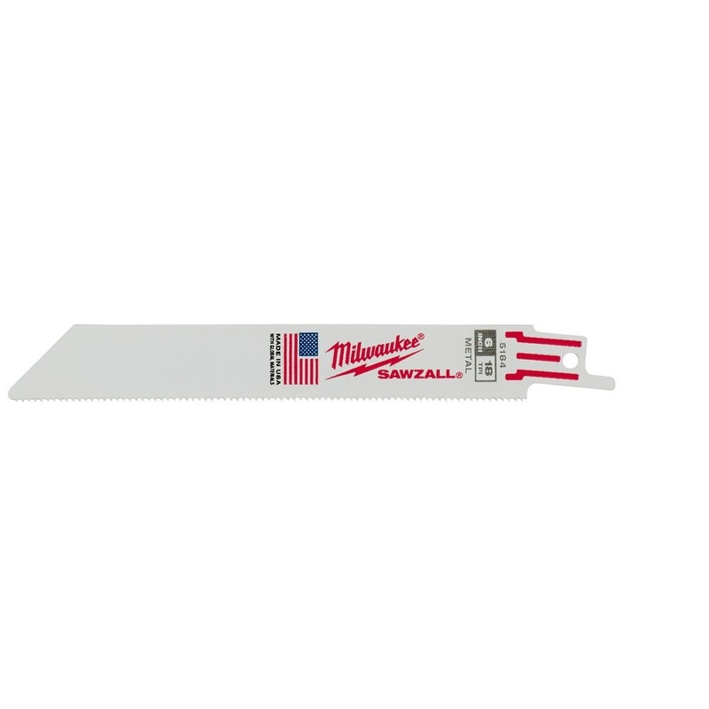 Milwaukee 48-01-6184 6 x 18TPI Bi-Metal Super Sawzall Blade 50-Pack