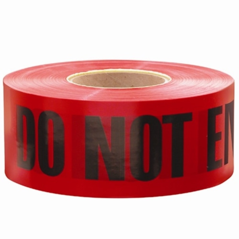 Empire Level 11-081 3 x 1000′ DANGER DO NOT ENTER TAPE, Red w/Black Ink 2.5 mil