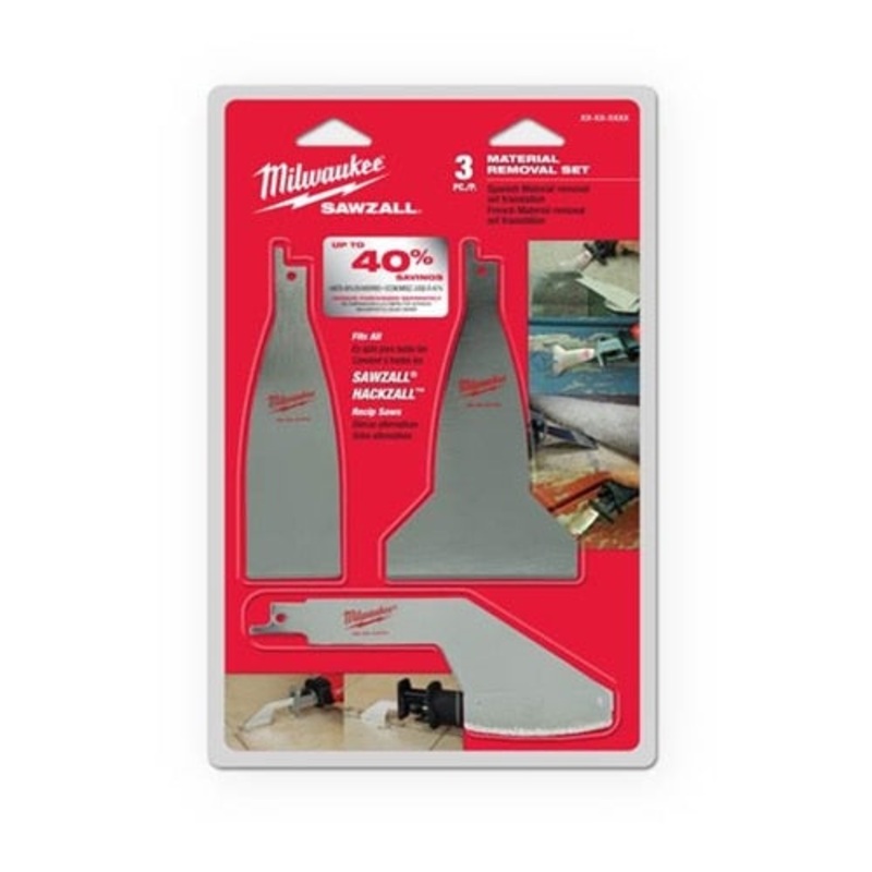 Milwaukee 49-22-5403 3-Piece Material Removal Blade Set