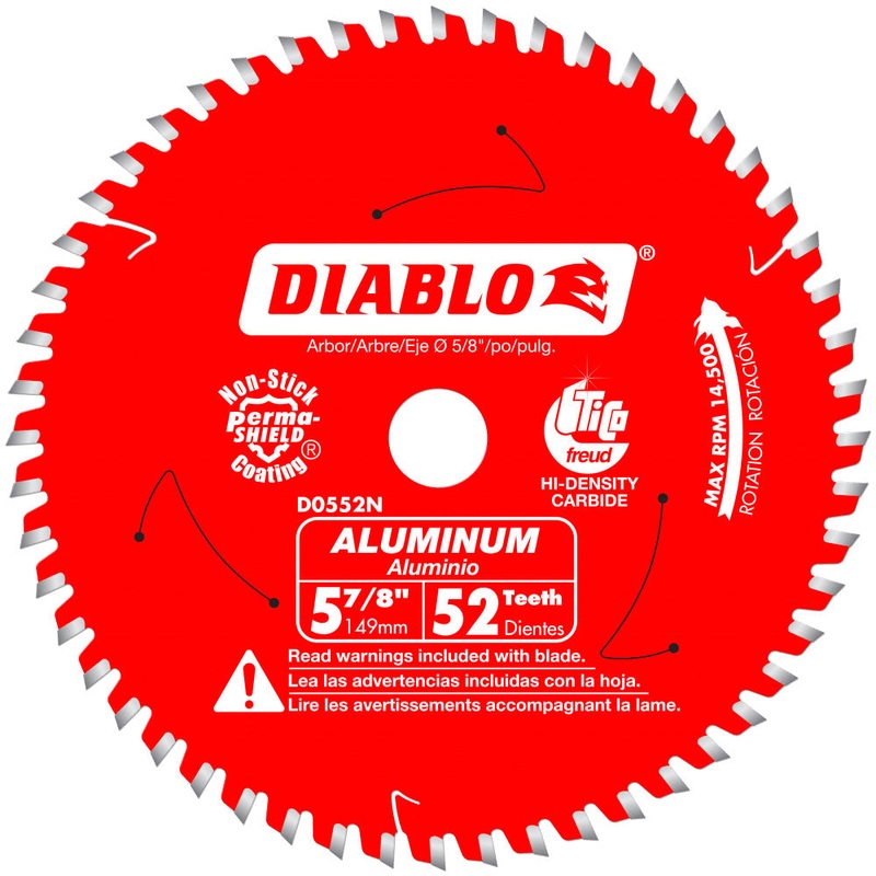 Diablo D0552N 5-7/8 x 52 Tooth Medium Aluminum Cutting Saw Blade
