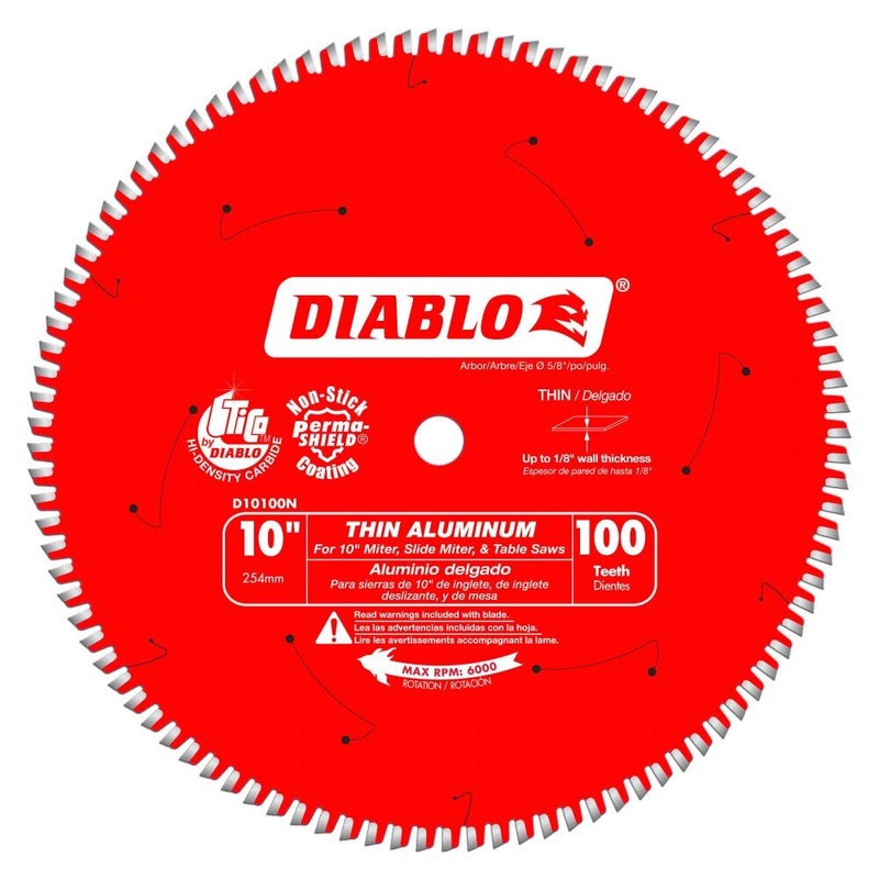 Diablo D10100N 10 x 100 Tooth Thin Aluminum Cutting Saw Blade