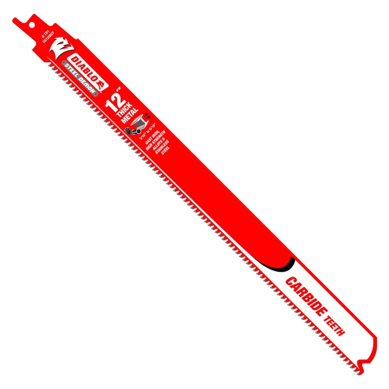 Diablo DS1208CF 12 Steel Demon Carbide Recip Blades for Thick Metal Cutting