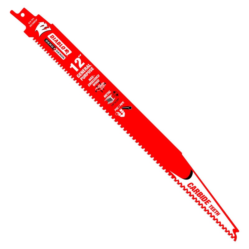 Diablo DS1209CGP 12 Demo Demon Carbide General Purpose Recip (Single)