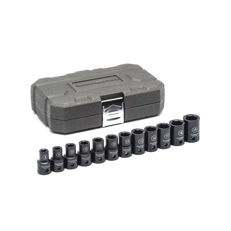 GearWrench 84930N 12 Pc. 1/2 Drive 6 Point Standard Impact Metric Socket Set