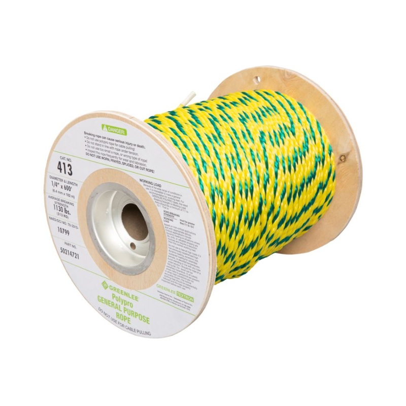 Greenlee 413 1/4 x 600′ Polypro General Purpose Rope