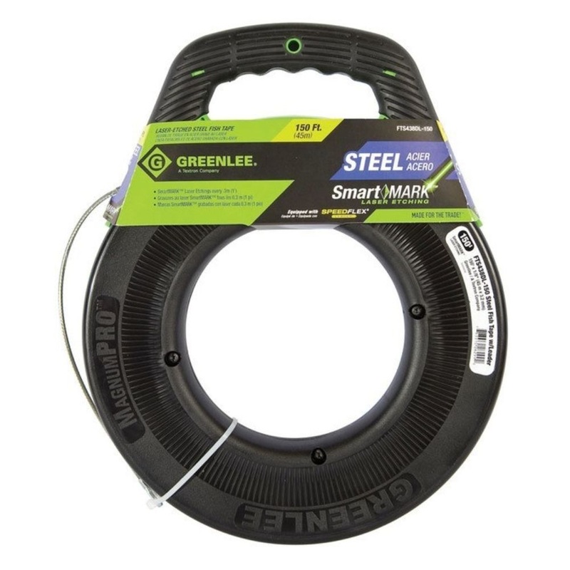 Greenlee FTS438DL-150 150′ Steel Fishtape with Leader