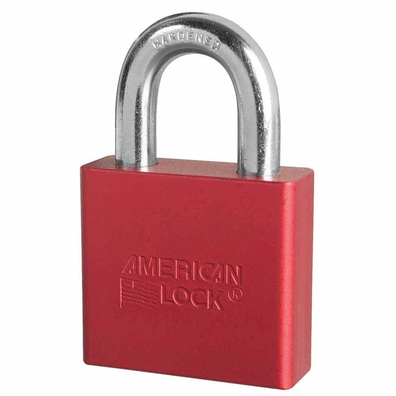 American Lock A1305KARED-52583 A1305 Red Solid Body Padlock – Keyed Alike #52583