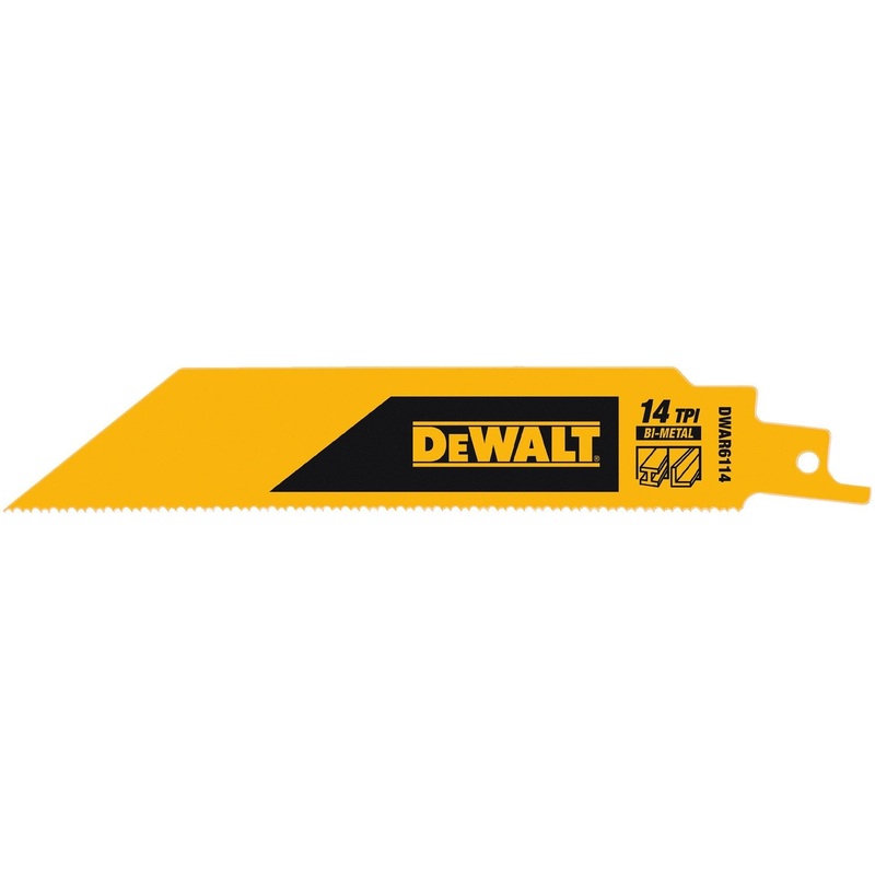 DeWalt DWAR6114-15 6 14TPI 1 Recip Saw Blade -15 Pack