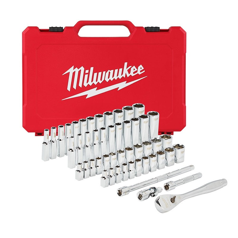 Milwaukee 48-22-9004 1/4 Drive 50 Piece Ratchet & Socket Set – SAE & Metric