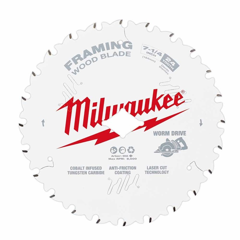 Milwaukee  48-41-0723 7-1/4 24T Worm Drive Framing Circular Saw Blades Bulk 10