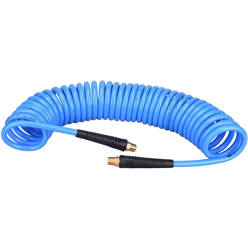 Amflo 2425E 1/4 x 25′ Polyurethane Recoil Air Hose with Pigtails