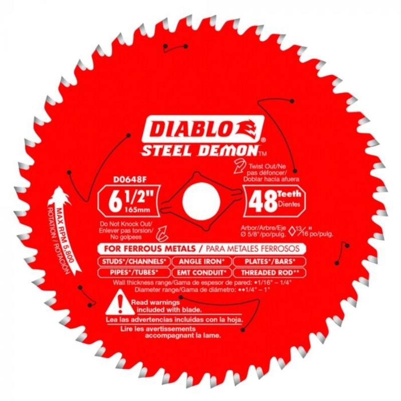 Diablo D0648FA 6-1/2 x 48T x 5/8 Arbor Ferrous Metal Blade (Bulk Pack)