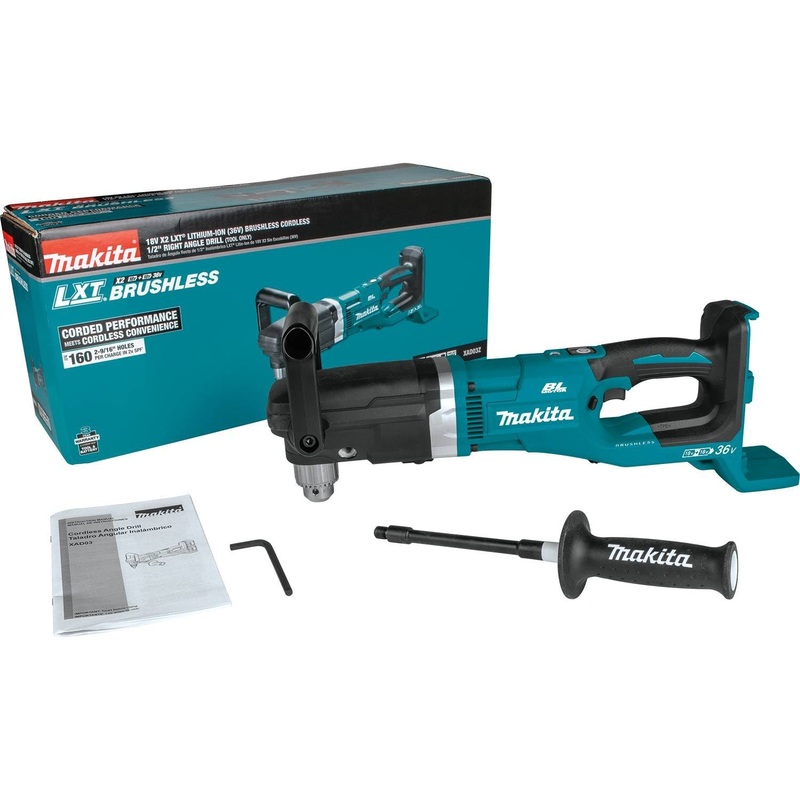Makita XAD03Z 18V X2 LXT Lithium-Ion(36V) Brushless 1/2 Right Angle Drill
