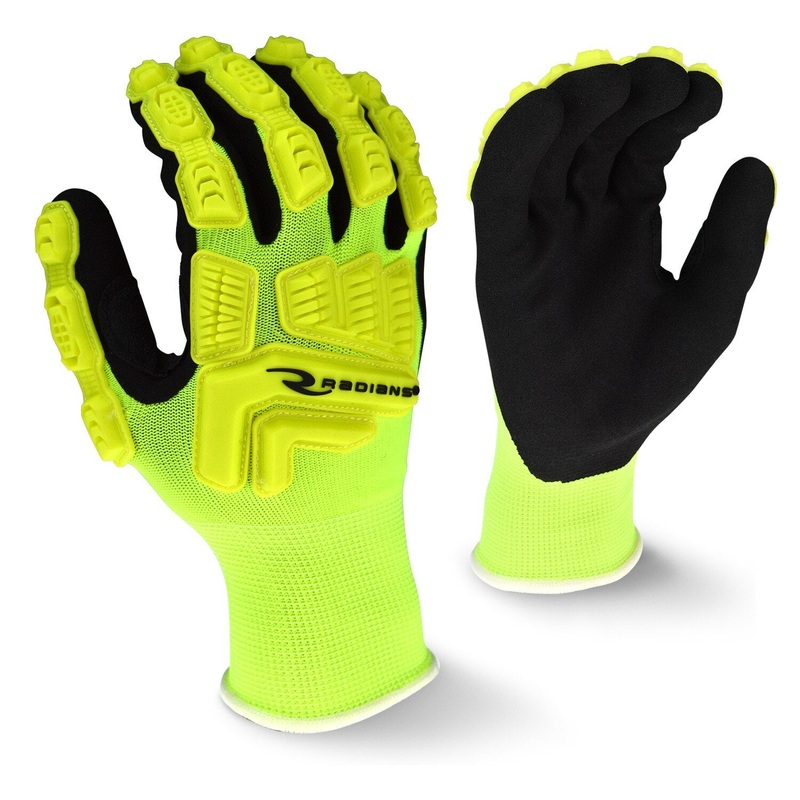 Radians RWG21XL Extra Large Hi-viz Lime Work Glove With TPR Back Of Hand